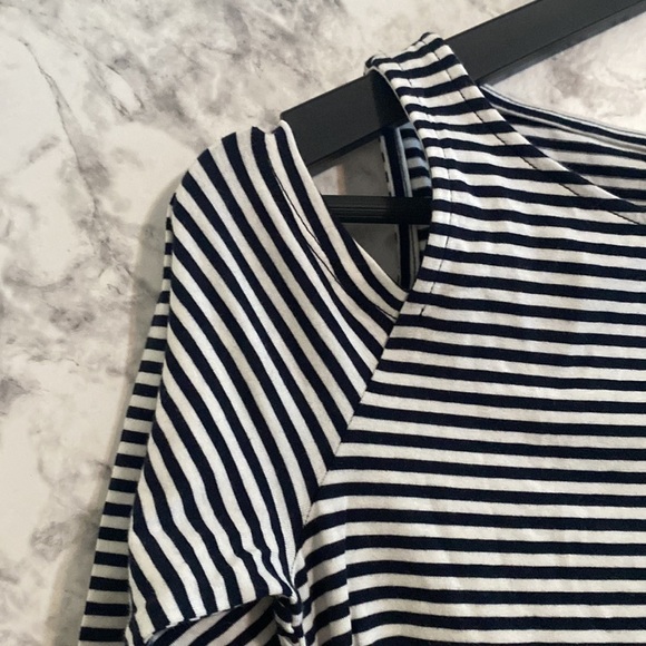 NWOT | Michael Kors | Black & White Stripe | Ruched | Long Sleeve | Top | Size:… - Picture 6 of 17